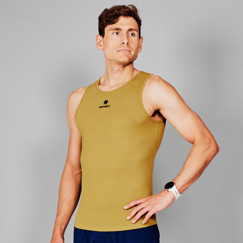 Saysky Mesh Base Layer Singlet Yellow 401 MMRBL31C409