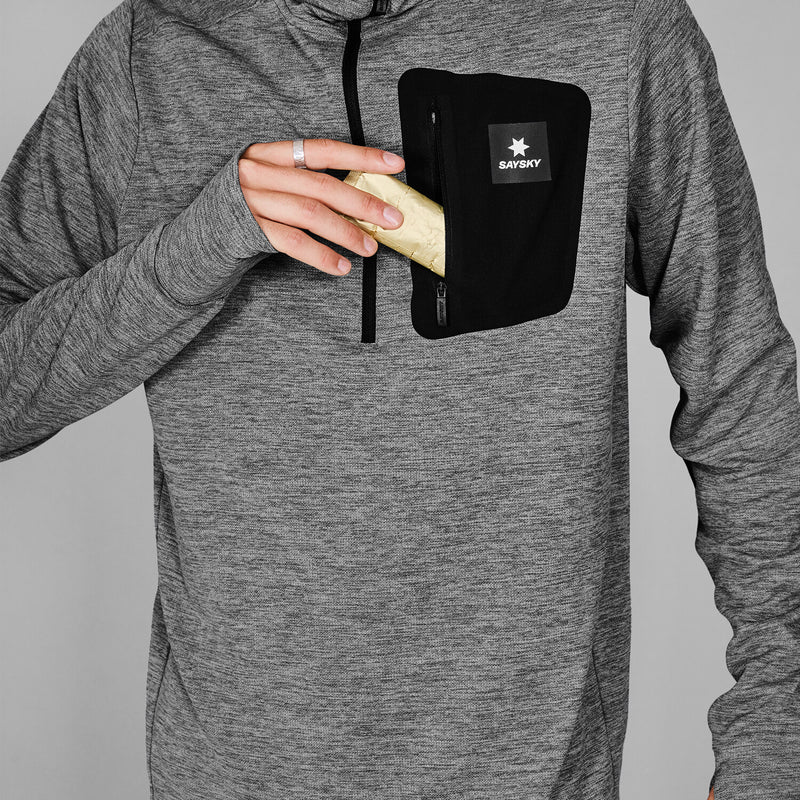 Saysky Pace Half Zip Hoodie Grey 6003 MMRHO01C6003