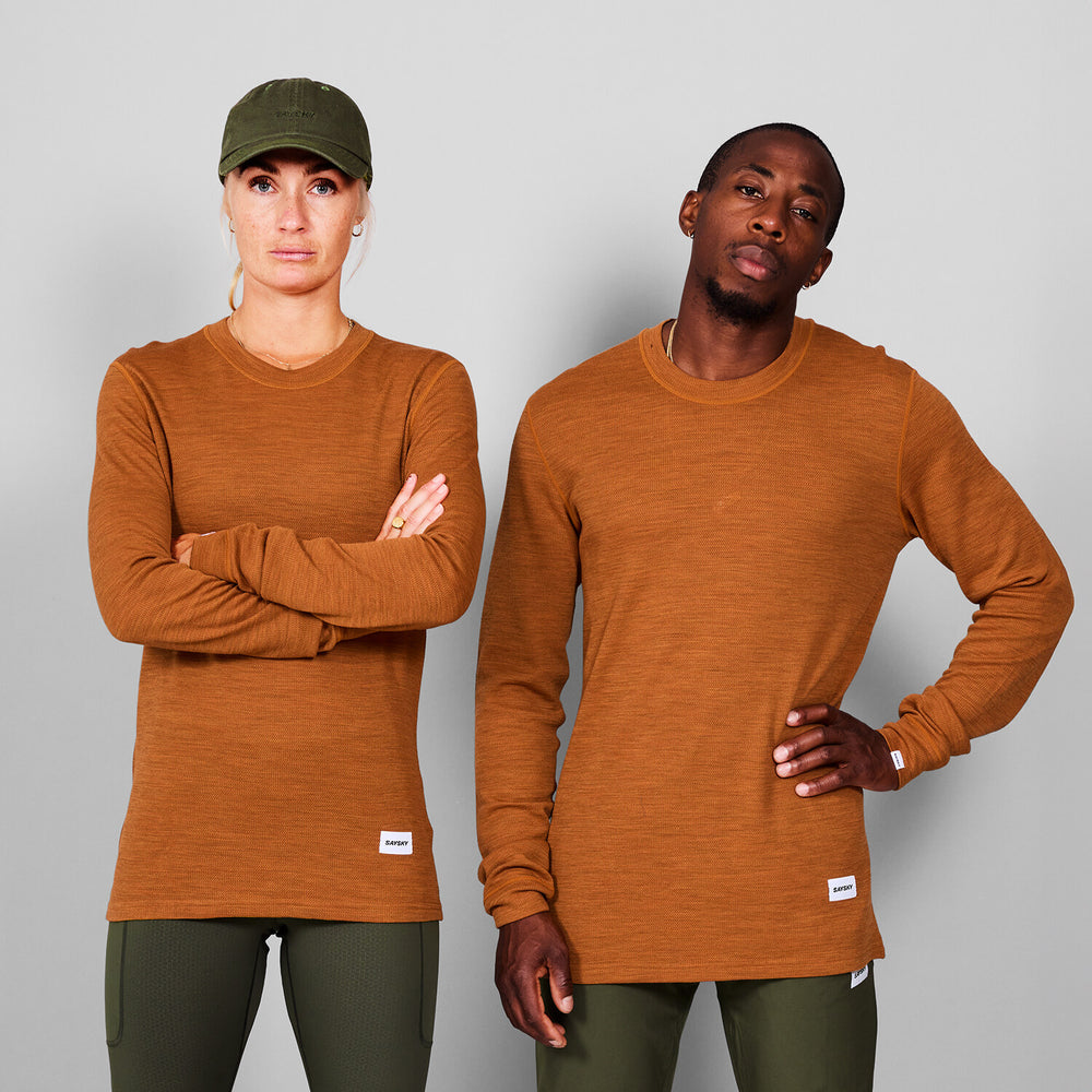 Blaze Merino 195 Long Sleeve Orange Melange