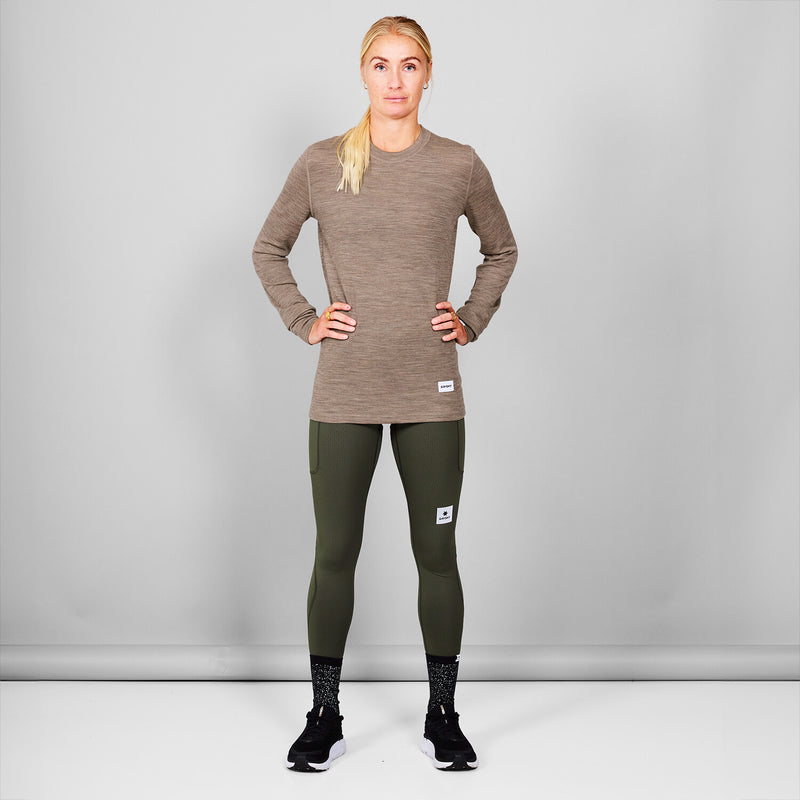 Saysky Merino 195 Blaze Long Sleeve Brown 7005 MMRLS41C7005