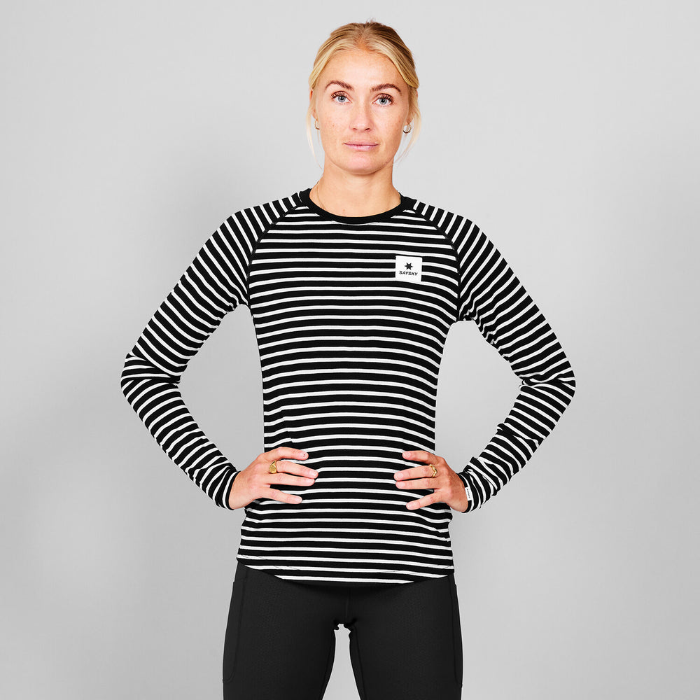 W Merino 165 Long Sleeve Stripes