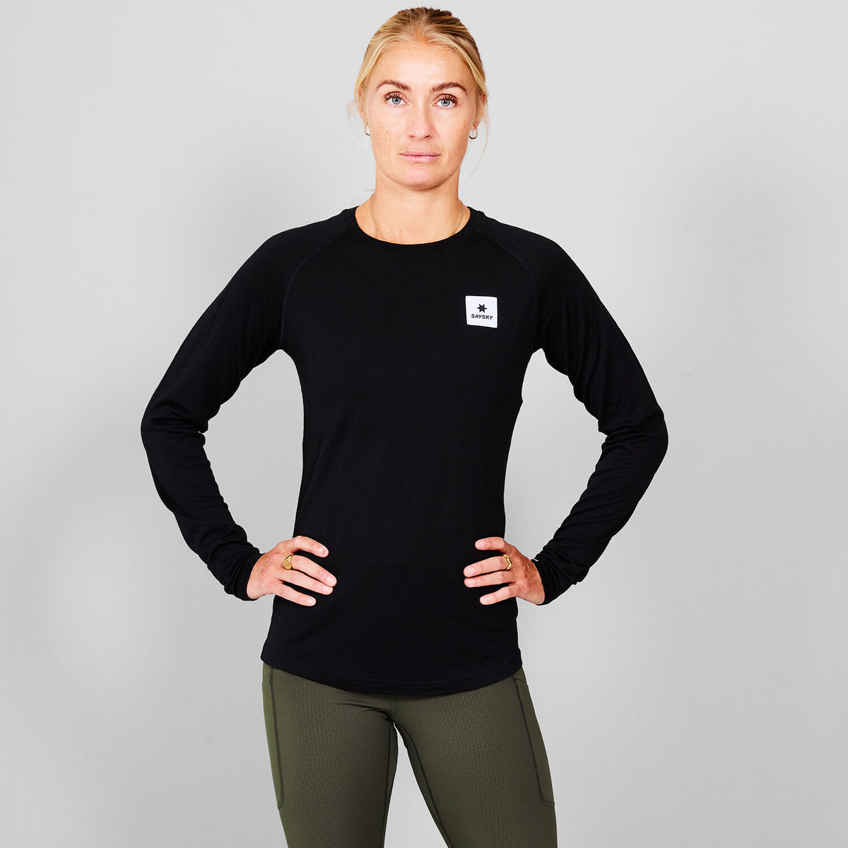 Saysky Merino 165 Base Layer Long Sleeve Black 901 XWRLS40C901
