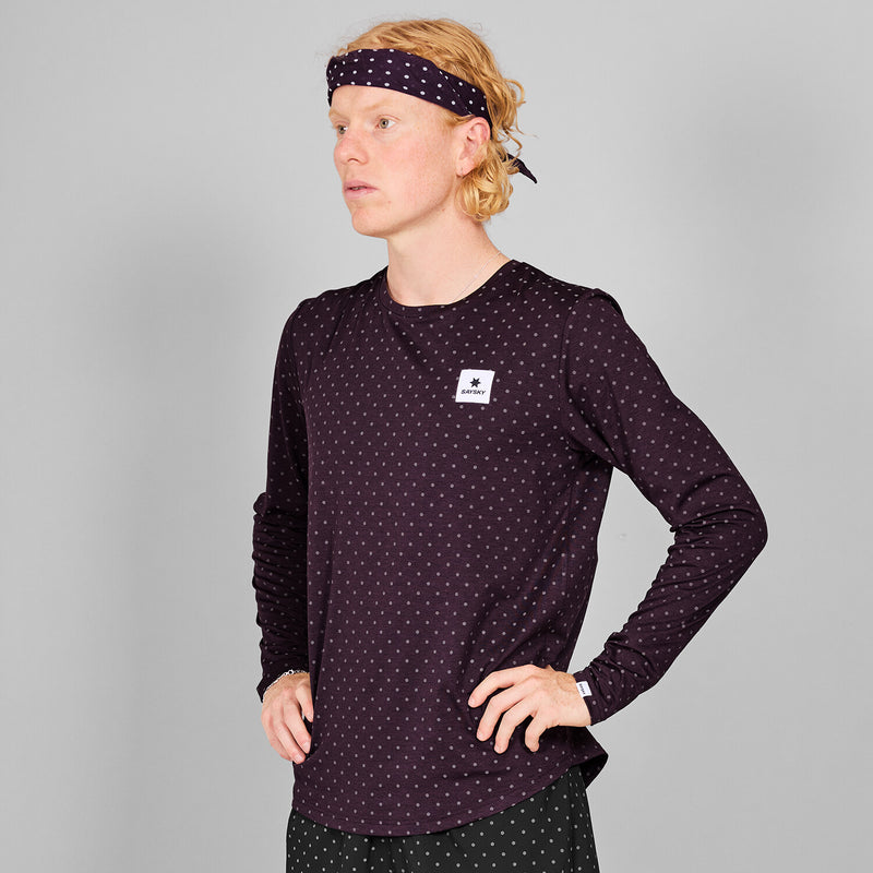 Saysky Reflective Polka Pace Long Sleeve Purple 703 MMRLS02C1022