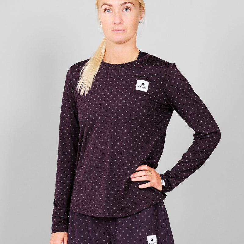 Saysky Reflective Polka Pace Long sleeve Purple 703 MWRLS01C1022