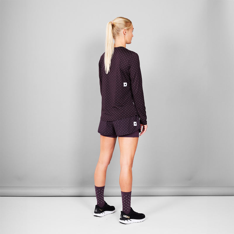 Saysky Reflective Polka Pace Long sleeve Purple 703 MWRLS01C1022