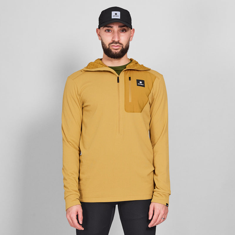 Saysky Combat Half Zip Fleece Hoodie Yellow 414 NMRHO30C414
