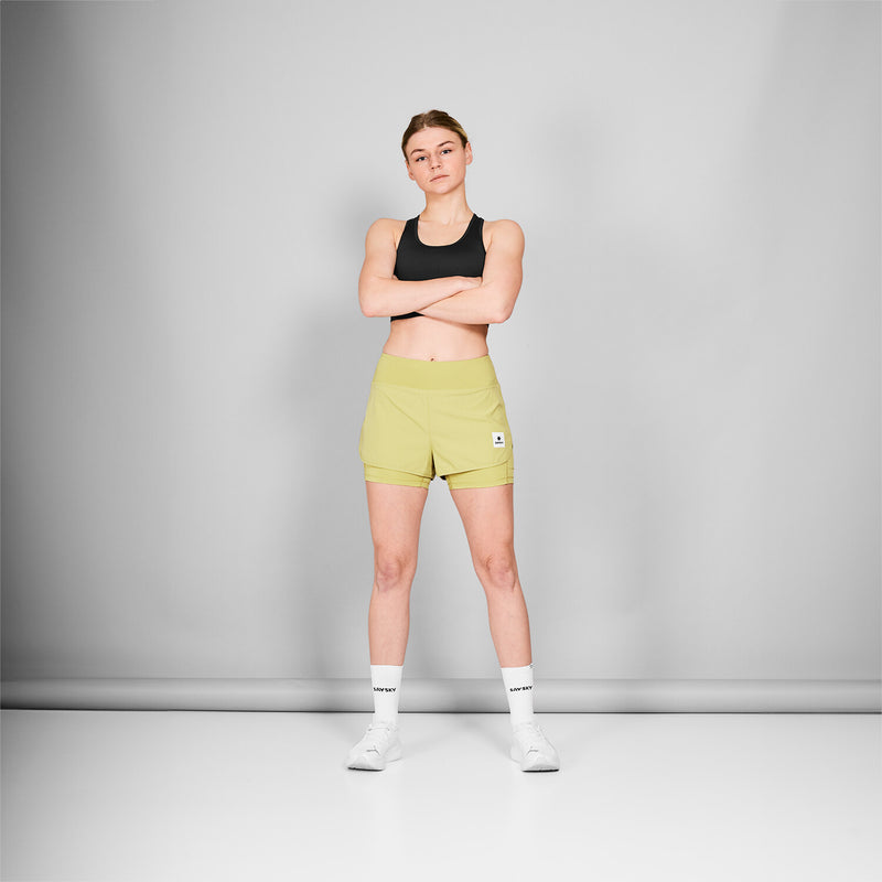 Saysky 2 in 1 Pace Shorts 3'' Green 301 NWRSH23C312