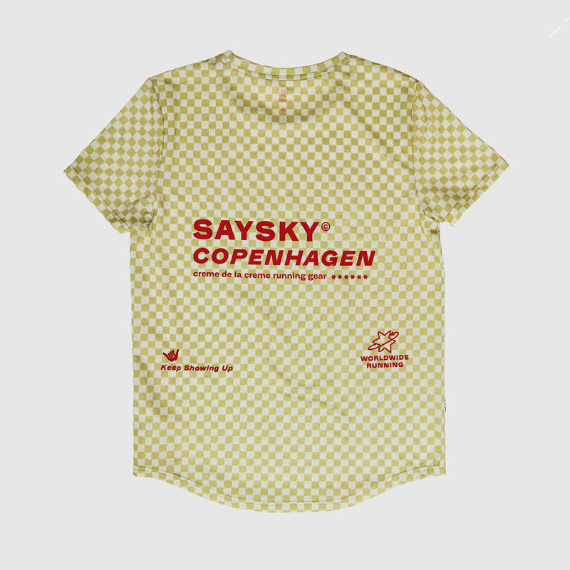 Saysky Checker Combat T-Shirt Green Checker 1034 NMRSS31C1034