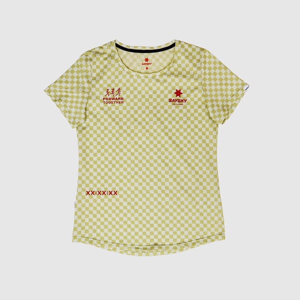 Saysky Checker Combat T-Shirt Green Checker 1034 NWRSS31C1034