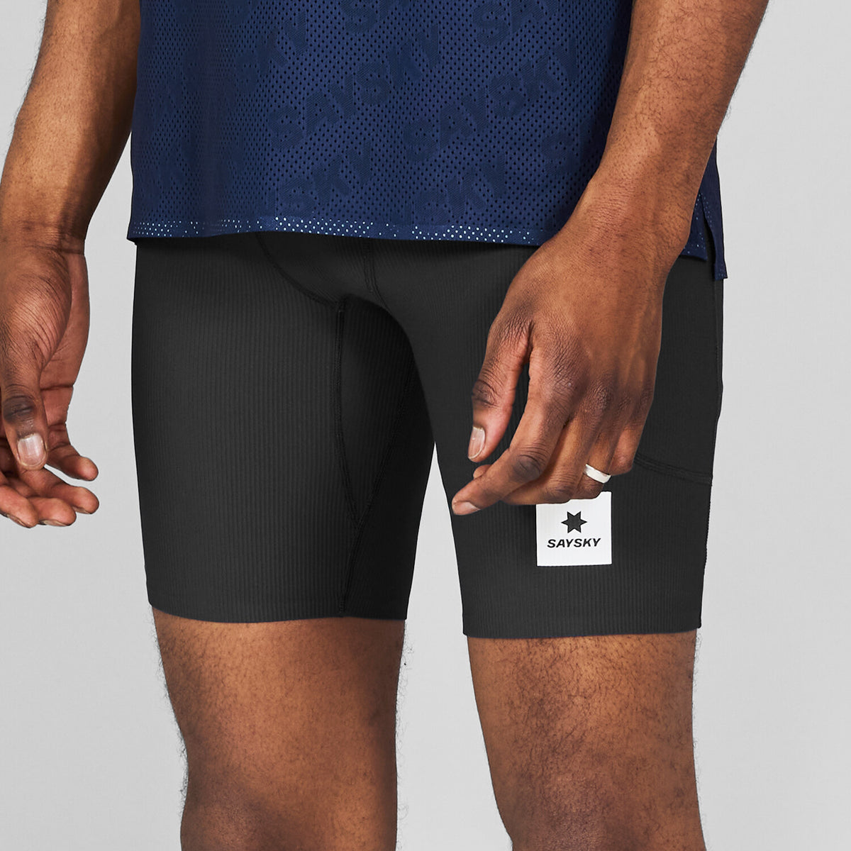 Saysky Combat+ Rib Short Tights 8'' Black 901 NMRST32C901