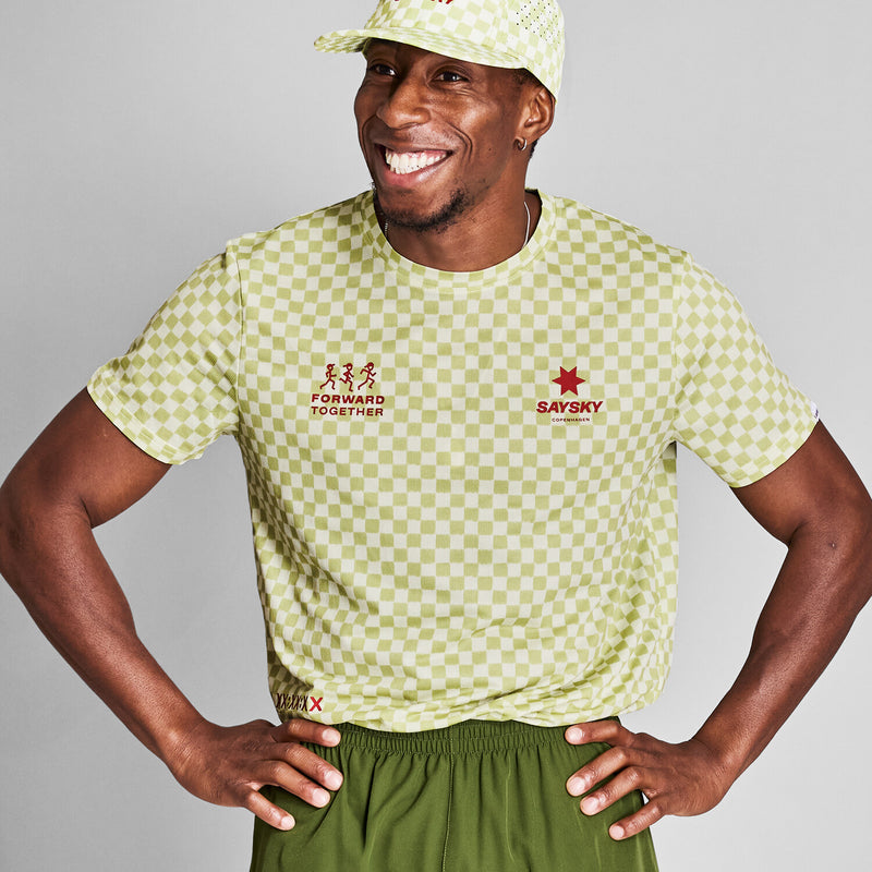 Saysky Checker Combat T-Shirt Green Checker 1034 NMRSS31C1034