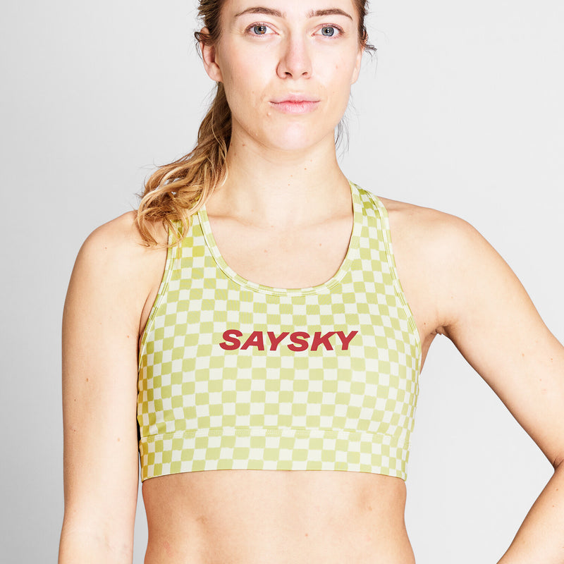 Saysky Checker Combat Sports Bra Green Checker 1034 NWRSB30C1034