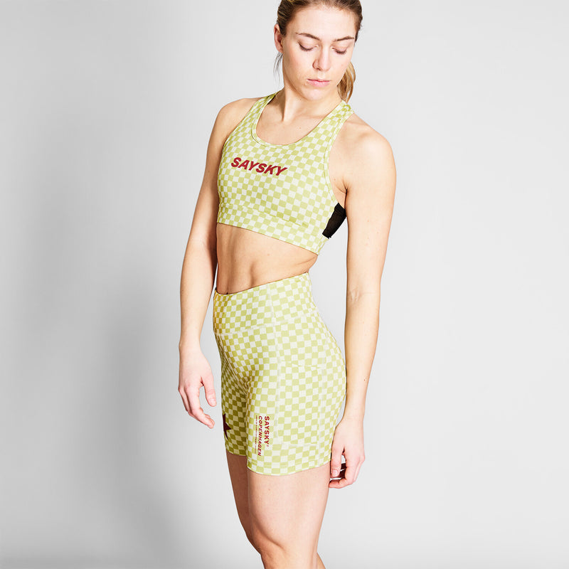 Saysky Checker Combat Sports Bra Green Checker 1034 NWRSB30C1034