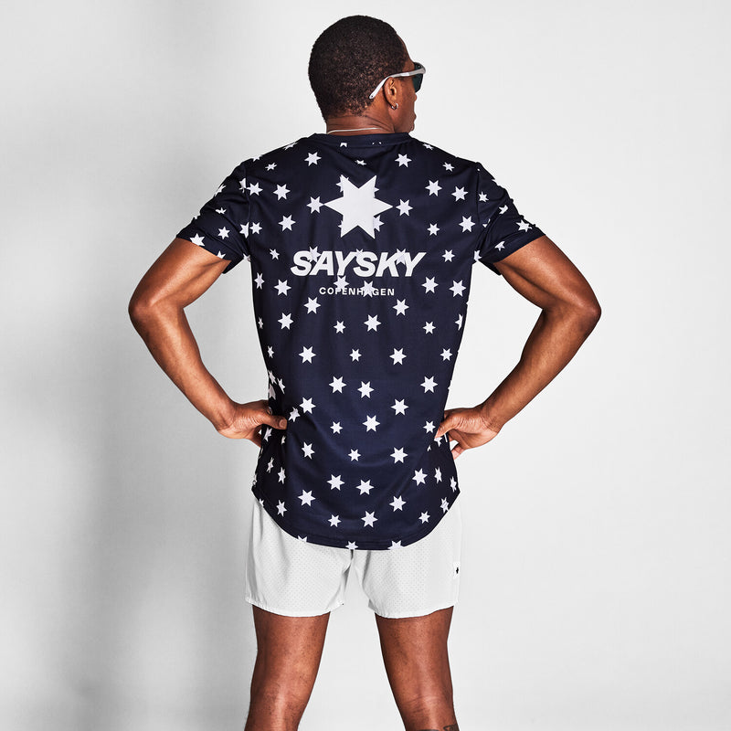 Saysky Star Combat T-Shirt Blue/White Stars 1028 NMRSS31C1028