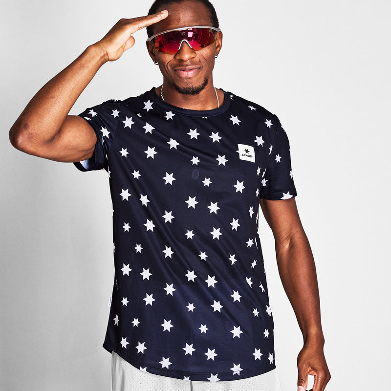 Saysky Star Combat T-Shirt Blue/White Stars 1028 NMRSS31C1028