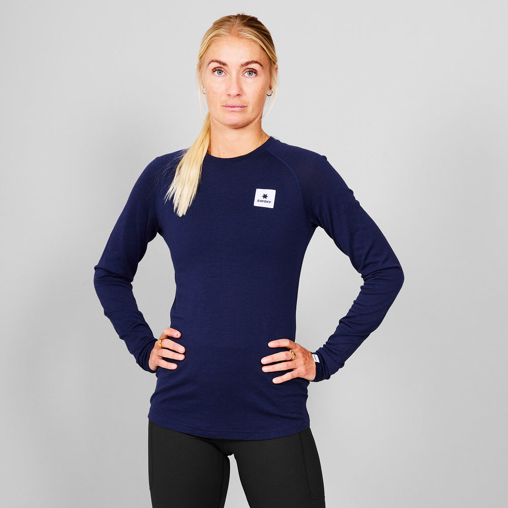 W Merino 165 Long Sleeve Blue