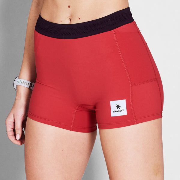 Saysky Flow+ Race Short Tights 4'' Red 5001 NWRST62C506