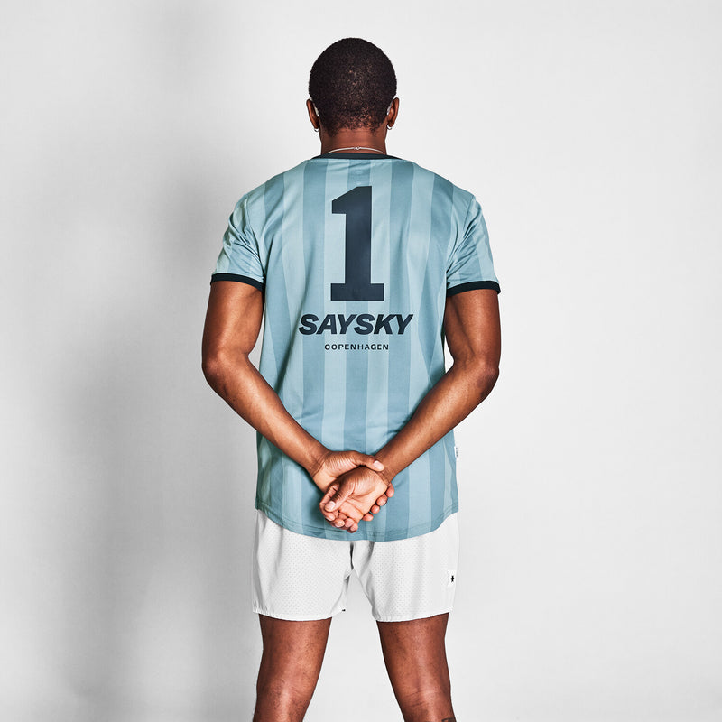 Saysky Combat T-shirt Blue Stripes 007 NMRSS31C007