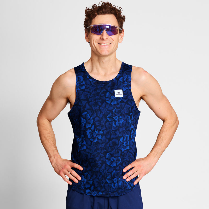 Saysky Flower Combat Singlet Blue Flower 1029 NMRSI31C1029