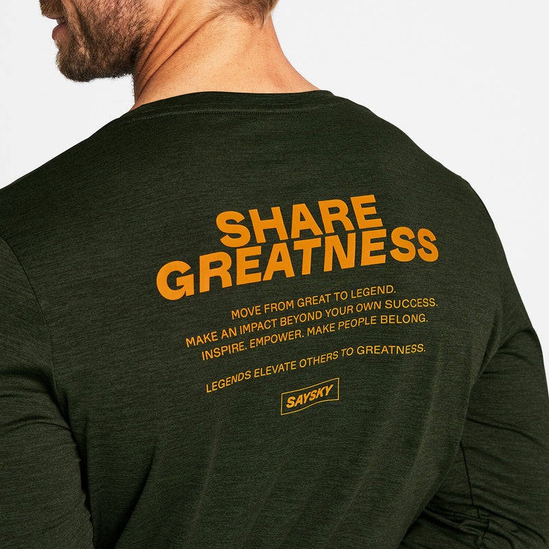 Saysky Statement Pace Long Sleeve Green 3001 OMRLS22C3001