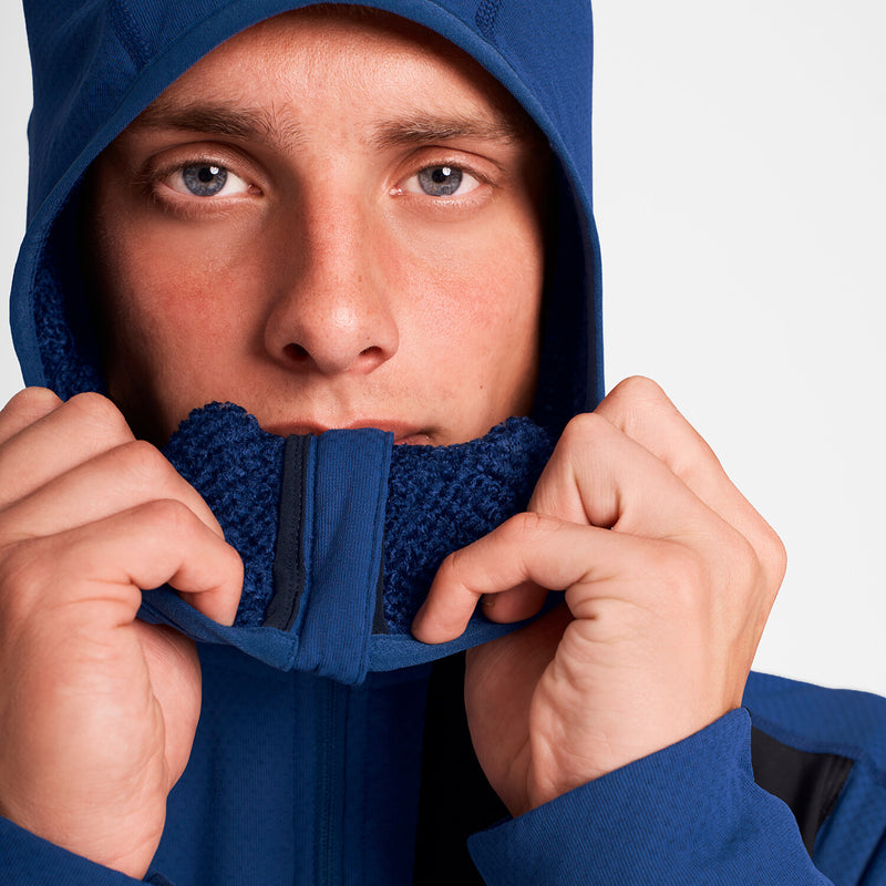 Saysky Combat Half Zip Fleece Hoodie Blue 219 OMRHO30C219