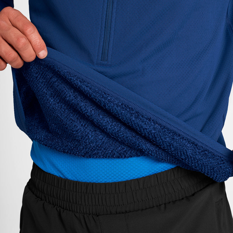 Saysky Combat Half Zip Fleece Hoodie Blue 219 OMRHO30C219