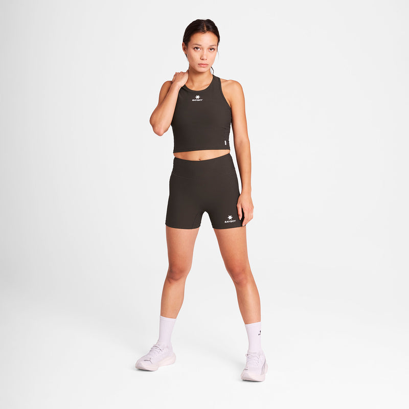 Saysky Combat Rib Crop Top Coffee 712 OWRSB32C712