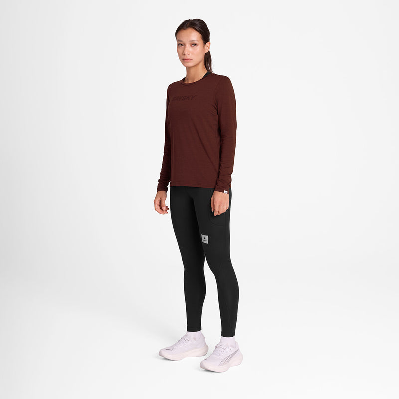 Saysky Logo Pace Long Sleeve Red 5008 OWRLS20C5008