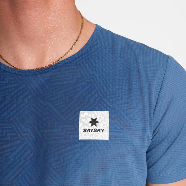 Saysky Reactive Flow T-shirt Blue Reactive Lightning 1054 OMRSS60C1054