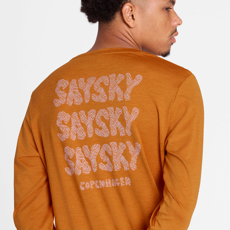Saysky Reflective Logo Pace Long Sleeve Orange 4008 OMRLS20C4008