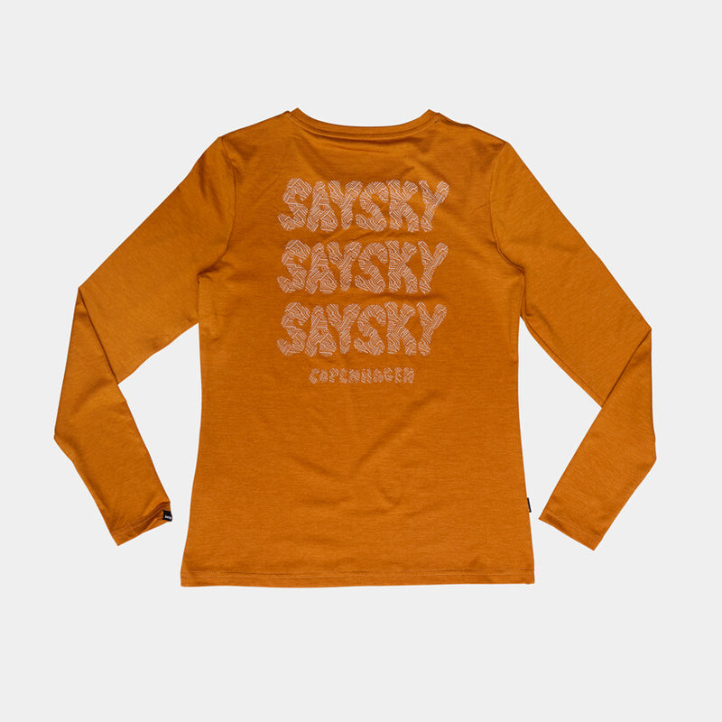Saysky Reflective Logo Pace Long Sleeve Orange 4008 OWRLS20C4008