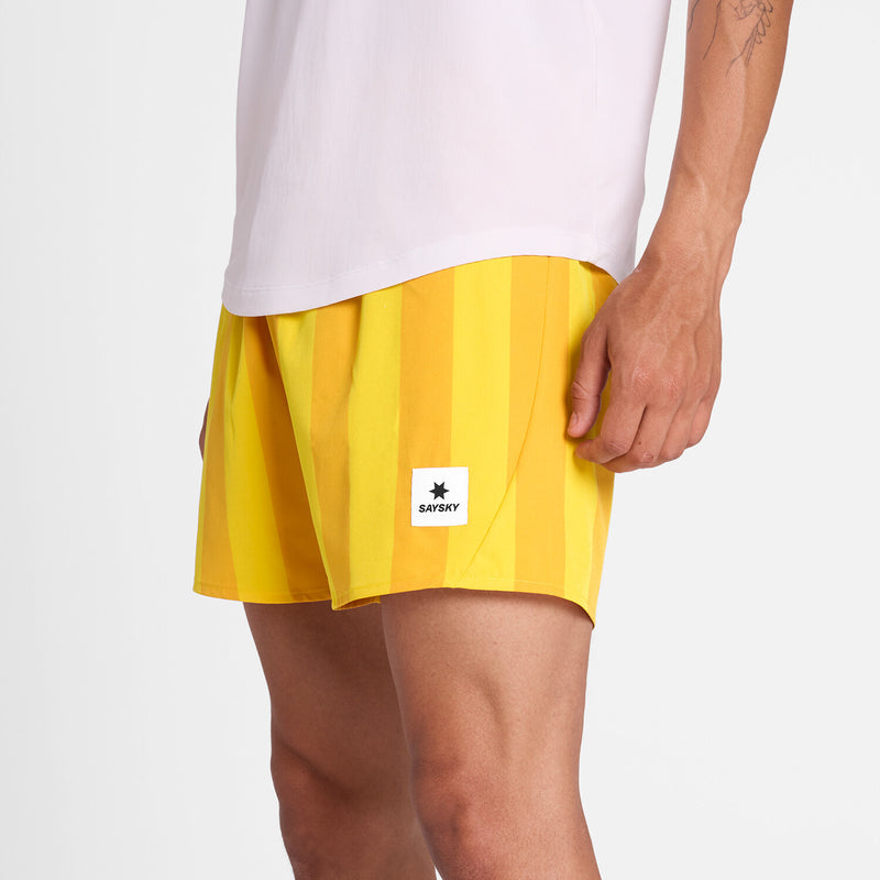 Saysky Pace Shorts 5'' Yellow Stripes 008 NMRSH21C008