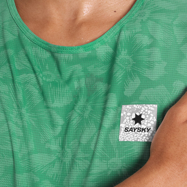 Saysky Reactive Flow T-shirt Green Reactive Flower 1038 NMRSS60C1038