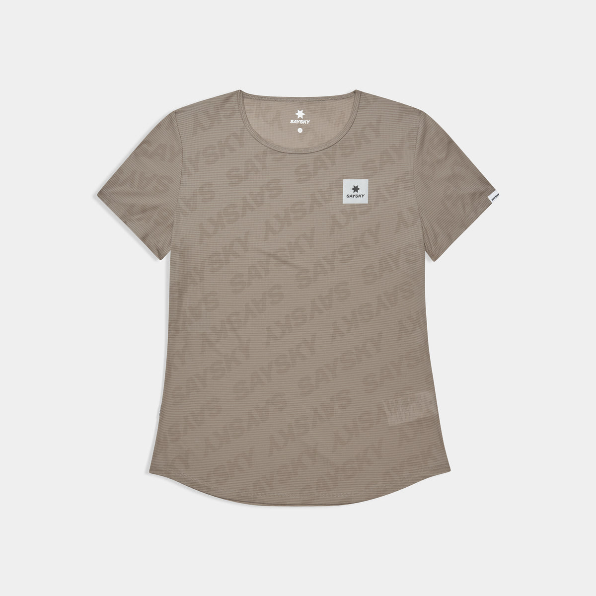 Saysky Reactive Flow T-shirt Dark Beige Logo 1070 SW25008