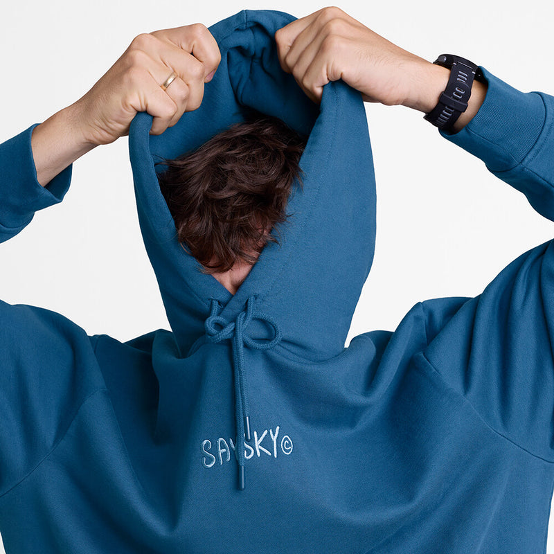 Saysky Statement Oversized Hoodie Blue 210 OMLHO71C210