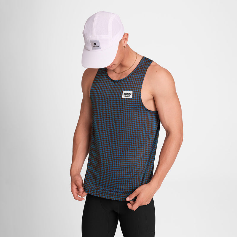 Saysky Houndstooth Combat Singlet Blue Houndstooth 1047 OMRSI31C1047