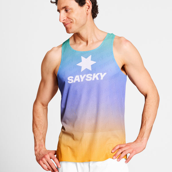 Saysky Drip Dye Flow Air Singlet Purple/Green/Yellow Drip Dye 1033 NMRSI62C1033