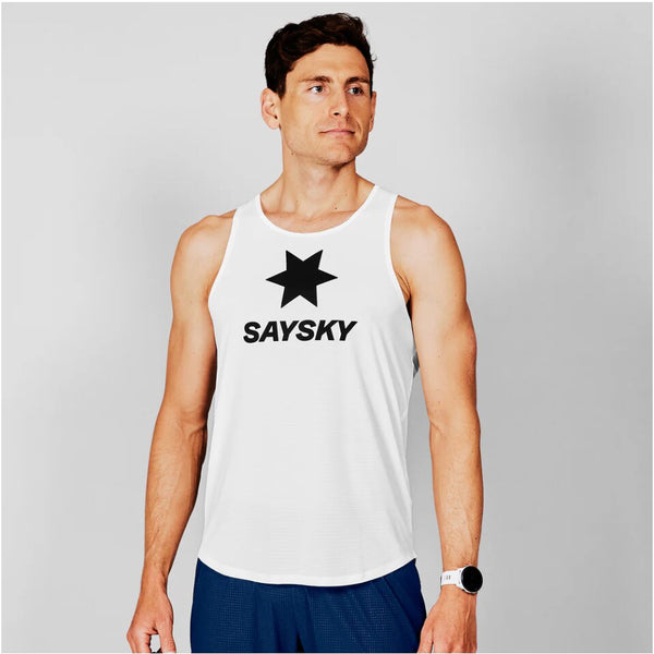 Saysky Logo Flow Singlet White 101 XMRSI61C101