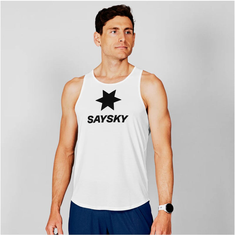 Saysky Logo Flow Singlet White 101 XMRSI61C101