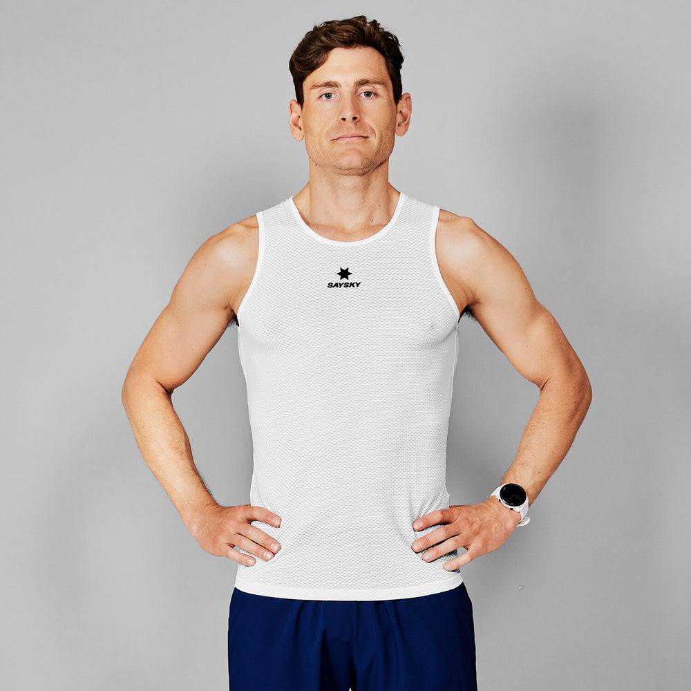 Mesh Base Layer Singlet White