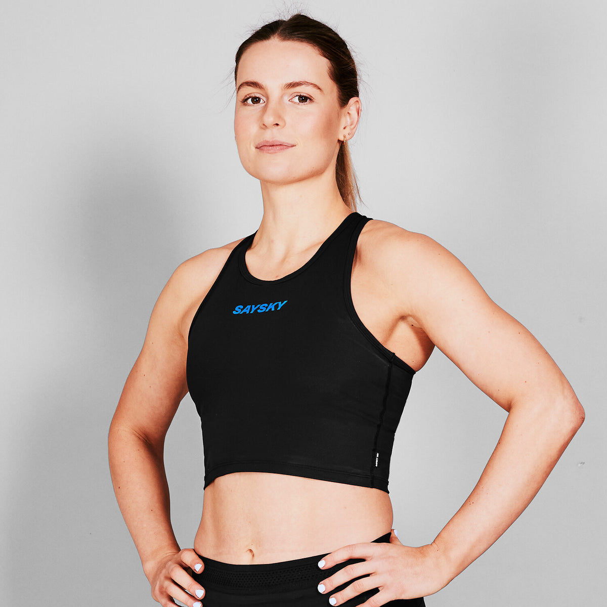 Saysky Flow Race Crop Top Black 901 LWRSB62C901