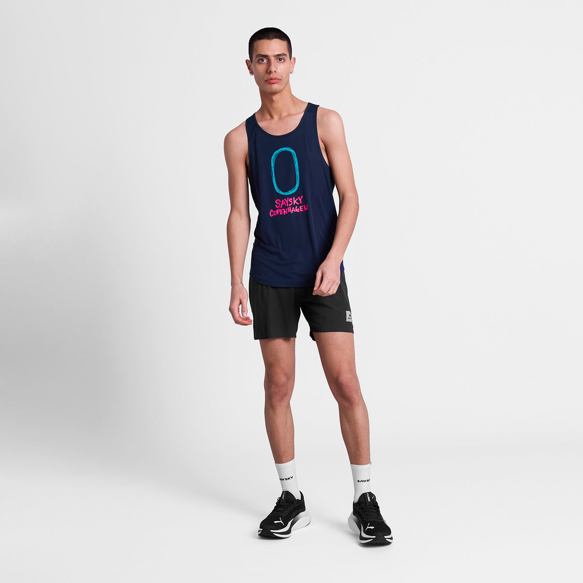 Saysky Statement Flow Singlet Blue 201 SM30019