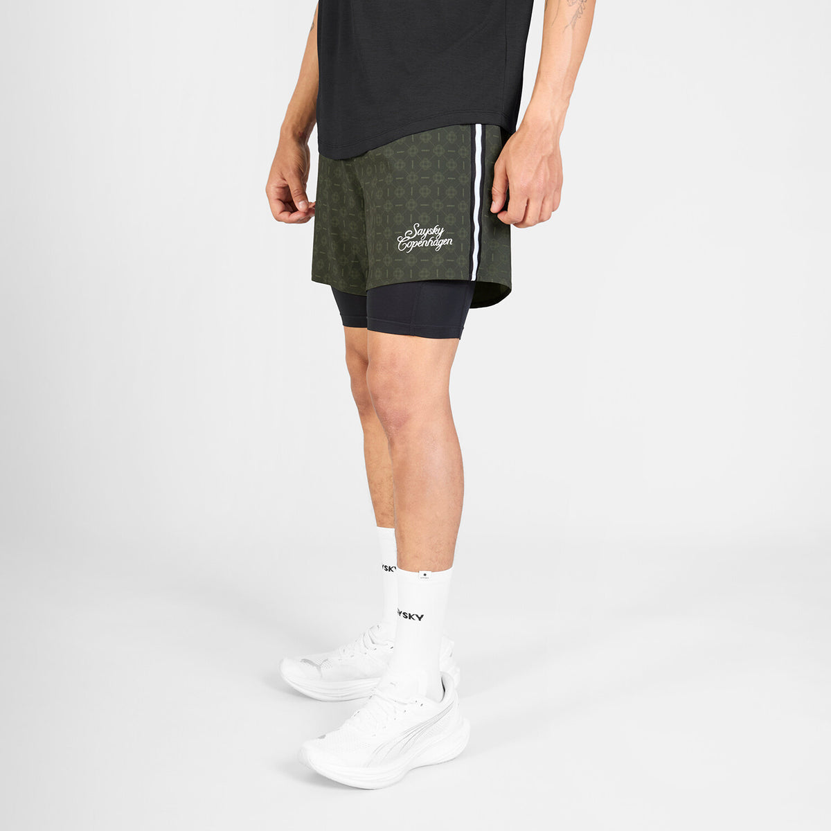 Saysky Couture 2 in 1 Pace Shorts 5'' Green Couture 1079 SM40018