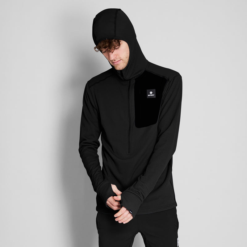 SAYSKY Combat Half Zip Fleece Hoodie FLEECE 901 - BLACK