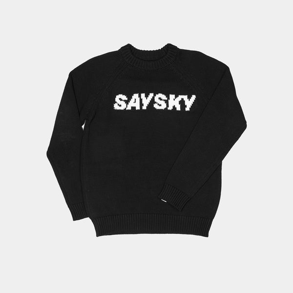 SAYSKY Everyday Heavy Knit Crew Neck SWEATSHIRTS 901 - BLACK