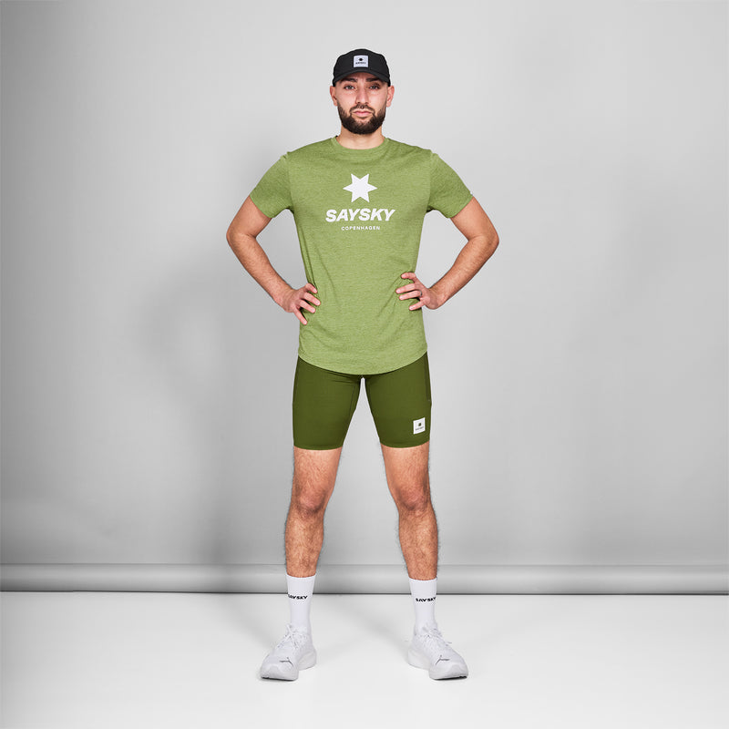 SAYSKY Logo Combat Pro T-shirt T-SHIRTS 3009 - GREEN MELANGE