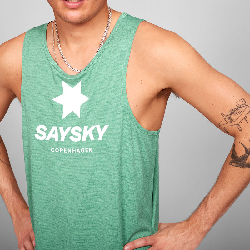 SAYSKY Logo Combat Singlet SINGLETS 3004 - GREEN