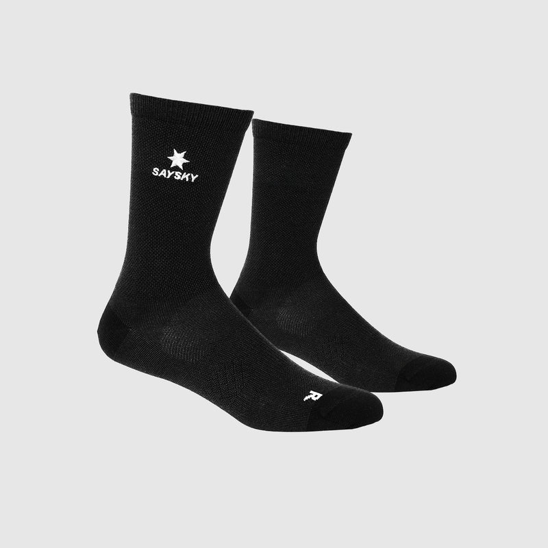 SAYSKY Logo High Merino Socks 600 SOCKS 901 - BLACK