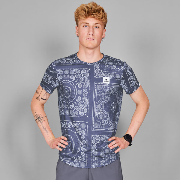 SAYSKY Paisley Combat T-shirt T-SHIRTS 1020 - BLUE PAISLEY AOP