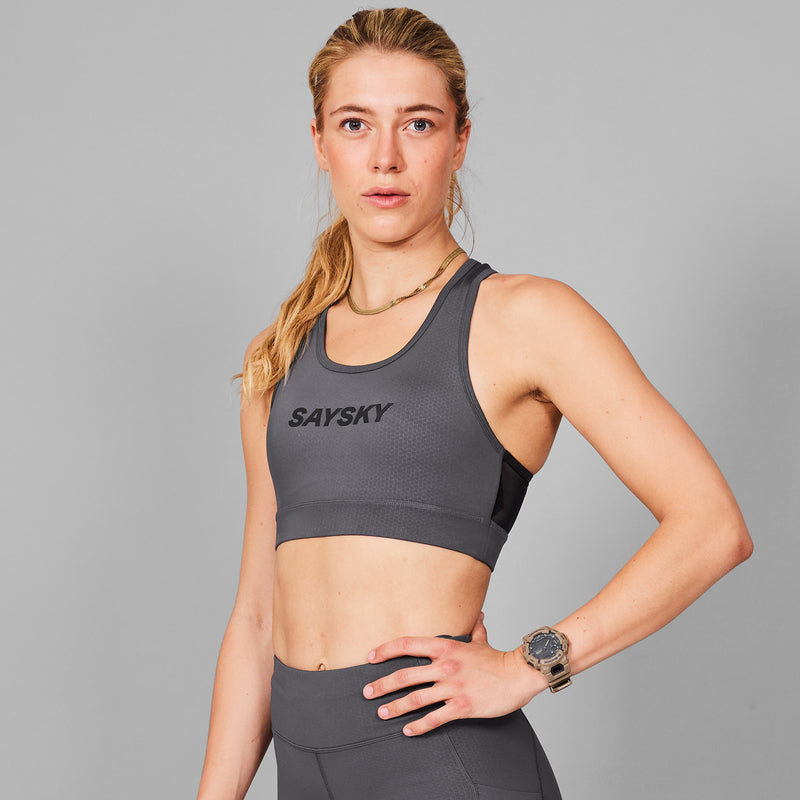 SAYSKY Logo Combat Sports Bra SPORTS BRA 707 - GREY